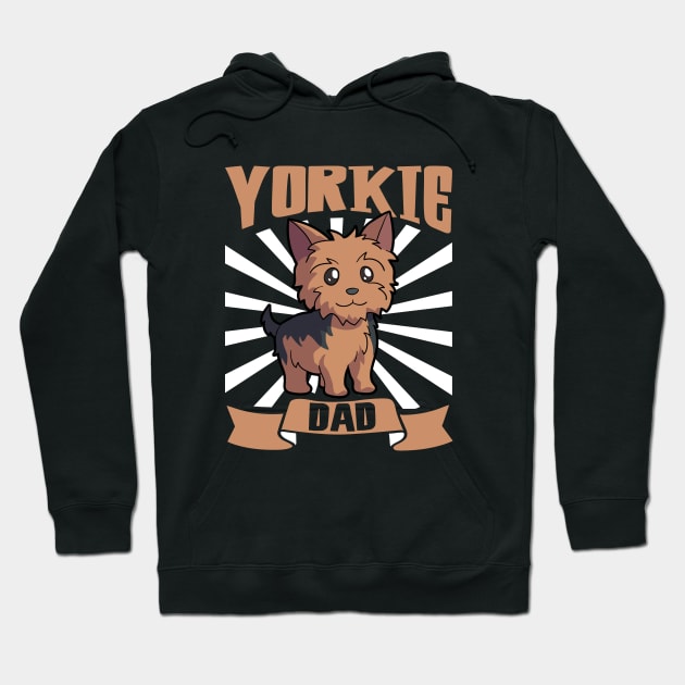 Yorkie Dad - Yorkshire Terrier Hoodie by Modern Medieval Design